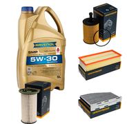 DENCKERMANN Controllo Set Olio 5L RAVENOL SMP 5W-30 per VW Golf VI 2.0 TDI