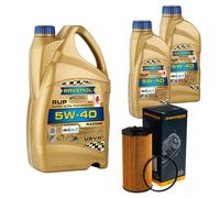 DENCKERMANN Controllo Set Olio 7L RAVENOL 5W-40 per Jeep Cherokee 2.8 CRD 4x4