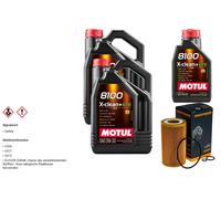 Denckermann Filtro Olio 11L Motul 8100 X-Clean 0W-30 Per Mercedes-Benz