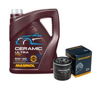 DENCKERMANN Filtro Olio 5L MANNOL Ceramic 5W-40 Per Chevrolet Spark 1.0