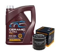 DENCKERMANN Filtro Olio 5L MANNOL Ceramic 5W-40 Per Opel Astra G CC 1.6