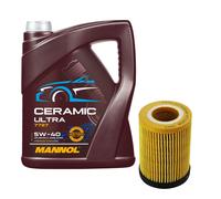 DENCKERMANN Filtro Olio 5L MANNOL Ceramic 5W-40 Per Opel Corsa D 1.2 1.4