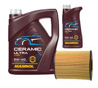 DENCKERMANN Filtro Olio 6L MANNOL Ceramic 5W-40 Per Mercedes-Benz C-Class