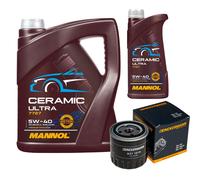 DENCKERMANN Filtro Olio 6L MANNOL Ceramic 5W-40 Per Renault Grand Scénic