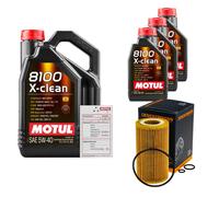 DENCKERMANN Filtro Olio 8 L MOTUL 8100 X-CLEAN 5W-40 Per Honda CR-V II RD_ 2.2