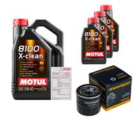 DENCKERMANN Filtro Olio 8 L MOTUL 8100 X-CLEAN 5W-40 Per Nissan Micra IV K13 1.2