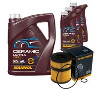 DENCKERMANN Filtro Olio 8L MANNOL Ceramic 5W-40 Per Opel Vectra C Caravan