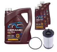 DENCKERMANN Filtro Olio 8L MANNOL Ceramic 5W-40 Per VW Touareg 3.0 TSI
