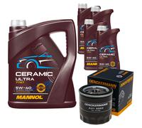 DENCKERMANN Filtro Olio 9L MANNOL Ceramic 5W-40 Per Opel Astra G CC 1.6