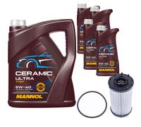 DENCKERMANN Filtro Olio 9L MANNOL Ceramic 5W-40 Per VW Touareg 3.0 TSI