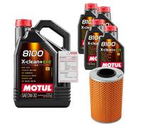 Denckermann Filtro Olio 9L Motul 8100 x-Pulire 0W-30 per Di