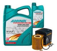 Denckermann Filtro Olio Addinol Super Light 5W-40 6L Per BMW 3 Serie Compact