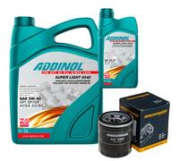 DENCKERMANN Filtro Olio ADDINOL SUPER LIGHT 5W-40 6L Per Hyundai Kona 1.0