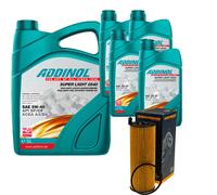 DENCKERMANN Filtro Olio ADDINOL SUPER LIGHT 5W-40 9L Per Audi A6 Avant 3.0