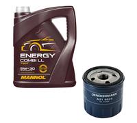 DENCKERMANN Filtro Olio MANNOL Combi LL 5W-30 5L Per Fiat Panda 1.2 1.1