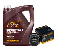 DENCKERMANN Filtro Olio MANNOL Combi LL 5W-30 5L Per Suzuki Ignis 1.2