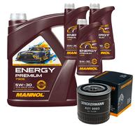 Denckermann Filtro Olio Mannol Energy Premium 5W-30 8L Per Ford Sierra 2.0I