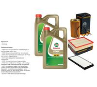 DENCKERMANN Inspektionspaket 10L CASTROL EDGE 5W-30 C3 per Mercedes-Benz