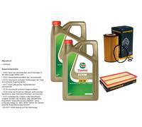 DENCKERMANN Inspektionspaket 10L CASTROL EDGE 5W-30 C3 per Mercedes-Benz