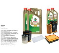 DENCKERMANN Inspektionspaket 12L CASTROL EDGE 5W-30 C3 per Mercedes-Benz