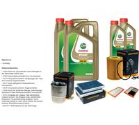DENCKERMANN Inspektionspaket 12L CASTROL EDGE 5W-30 C3 per Mercedes-Benz