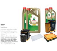 DENCKERMANN Inspektionspaket 12L CASTROL EDGE 5W-30 C3 per Mercedes-Benz