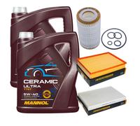 DENCKERMANN Pacchetto di ispezione 10L MANNOL Ceramic 5W-40 per Mercedes-Benz