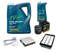 DENCKERMANN Pacchetto di ispezione 6L MANNOL Molibden Ultra 5W-30 per Mitsubishi