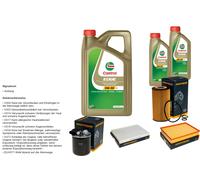DENCKERMANN Pacchetto di ispezione 7L CASTROL EDGE 5W-30 C3 per Mercedes-Benz