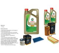 DENCKERMANN Pacchetto di ispezione 7L CASTROL EDGE 5W-30 C3 per Mercedes-Benz