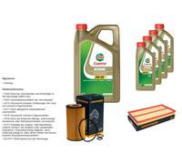 DENCKERMANN Pacchetto di ispezione 9L CASTROL EDGE 5W-30 C3 per Mercedes-Benz