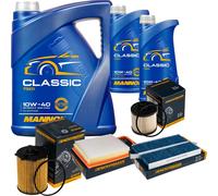 DENCKERMANN Pacchetto di ispezione MANNOL Classic 10W-40 7L per Citröen Berlingo