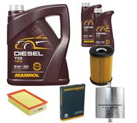 DENCKERMANN Pacchetto ispezione Diesel MANNOL TDI 5W-30 7L per BMW Serie 3