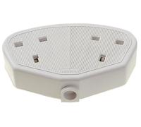 Dencon Presa Di Corrente In Gomma 13A 2 Gang Bianca No Flex DCN9422WNB