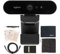 DENDAWEN Logitech BRIO UHD 4K Webcam (960-001105) con tecnologia RightLight 3 e HDR + Kit AOM Bundle