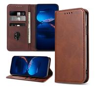 DENDICO Cover per Huawei P20, Antiurto Custodia a Libro in PU Pelle, Protettiva Portafoglio Cover con Supporto per Huawei P20, Marrone