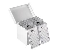 Dengfen, 10 strati di eyelelash Storage Box Grafting Eye Lashes Close-Packed Display Makeup Organizer False Eyelashes Glue Pallet Holder White Makeup Cosmetic Case Grafting Eyelash Extension Tool Box