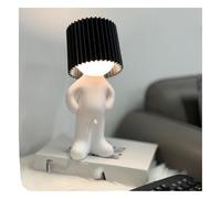 DengFen Humble Mike - Lampada a forma di omino timido, luce creativa per la notte, regalo per adulti con elefante bianco, regalo di San Valentino per lui e per lei (nero)