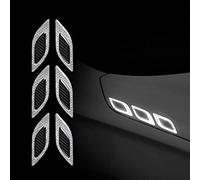dengshao 6 Pezzi Adesivi Riflettenti di Sicurezza Corpo Auto per BMW 1 Series 1er Serie 1 E81 E82 E87 E88 F20 F21 F40 F70 F52, 3D Adesivi Avvertimento Riflettenti Striscia Anticollisione,Silver