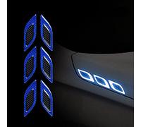 dengshao 6 Pezzi Adesivi Riflettenti di Sicurezza Corpo Auto per BMW 1 Series 1er Serie 1 E81 E82 E87 E88 F20 F21 F40 F70 F52, 3D Adesivi Avvertimento Riflettenti Striscia Anticollisione,Blue
