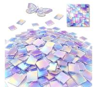 Dengthrive 100 pietre per mosaico arcobaleno double face, 2 x 2 cm, per il fai da te