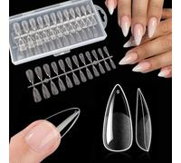 Deni Carte 120 Pezzi Tip in Gel Unghie a Stiletto per Estensioni delle Unghie Soak-Off, Tip Flessibili, Gel Morbido, Acrilico, Finte, Copertura Totale, per Manicure, 12 Taglie