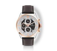 Denial Klein - Orologio da uomo con cinturino in pelle, Marrone, Cinturino