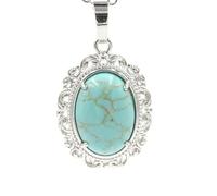 Denier cristallo pizzo retrò ciondolo gioielli appeso ornamenti - elegante decorazione per la casa per gli amanti dello stile vintage (turchese)