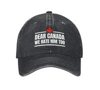 Denim Cappello Caro Canada, Anche Noi Odiamo Fai-da-Te Personalizzato Trucker cap Design con Fori Traspiranti Denim Snapback cap per Quattro Stagioni All'Aperto Corsa