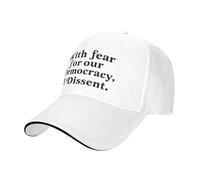 Denim Cappello con Timore per La Nostra Democrazia Sono in Disaccordo Retro Baseball Caps Design con Fori Traspiranti Trucker cap per Campeggio Ciclismo Quattro Stagioni