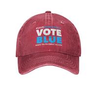 Denim Cappello Salva La Democrazia, Vota Blu, Rendi La verità di Nuovo Grande Cowboy Sun Regolabile Cappellini da Baseball Retro Berretti da Baseball per attività Esterno Escursionismo