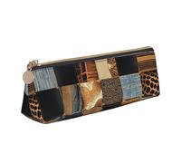 Denim Patchwork Stampato Carino Astuccio Estetico Matita Astuccio Speciale Astuccio Piccolo Astuccio Matita Durevole Astuccio Con Cerniera Per Le Donne Ufficio Lavoro E Studio, bianco, Taglia unica
