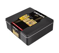 Denim - Regalo Uomo, After Shave Dopobarba 100 ml, Docciaschiuma 250 ml e Deodorante Spray 150 ml, Fragranza Gold, Azione Lenitiva ed Emolliente, con Scatola in Latta