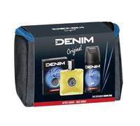 Denim - Regalo Uomo, After Shave Dopobarba 100 ml e Deodorante Spray 150 ml, Fragranza Original, con Beauty Case Uomo